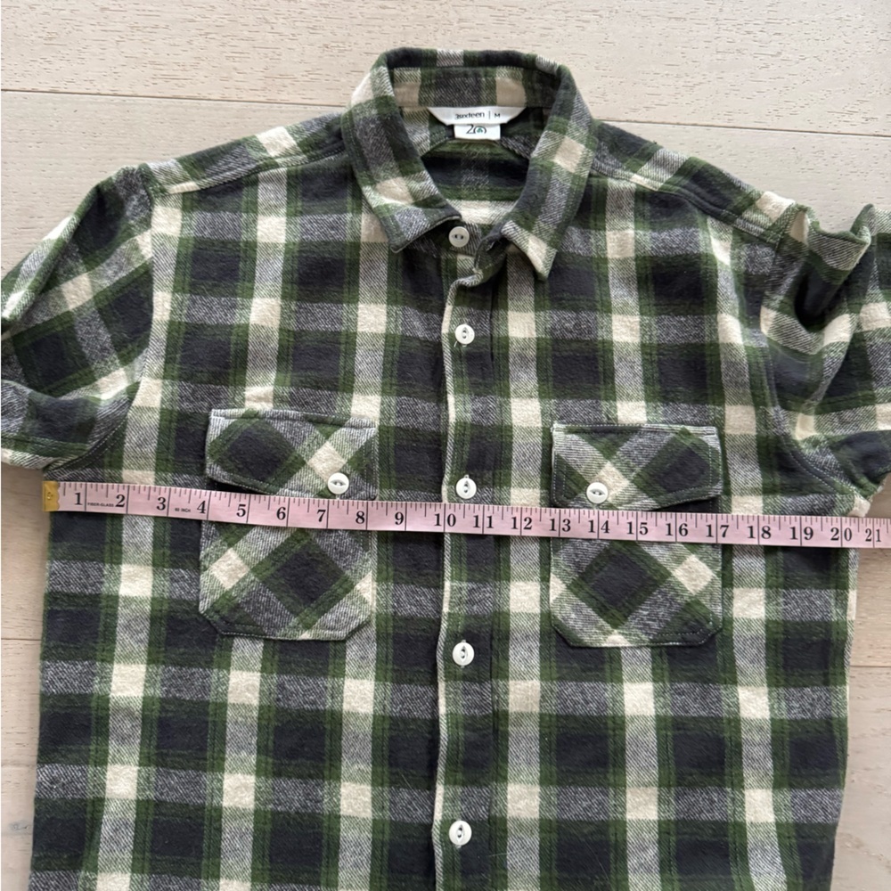 NWOT 3sixteen Crosscut Flannel shaggy emerald anniversary heavyweight Shirt M - Picture 9 of 12